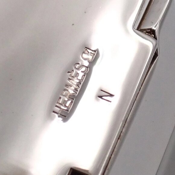 HERMES Logo Clic-Clac H XL Bracelet Black Silver 85RL215 - Picture 9 of 16